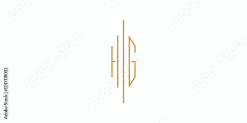 Simple and sophisticated letter HG initials logo design