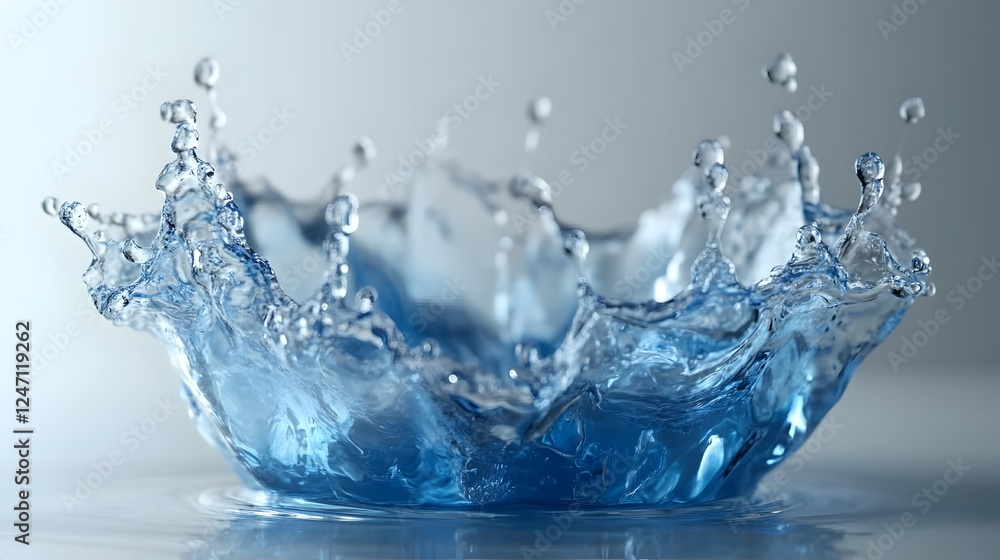 Dynamic blue water splash with crystal clear droplets flowing and rippling in a refreshing energetic and powerful motion Abstract art style water backdrop Dynamic blue water splash with crystal clear droplets flowing and rippling in a refreshing energetic and powerful motion Abstract art style water backdrop