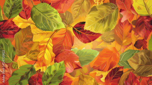 Wallpaper Mural autumn leaves background Torontodigital.ca