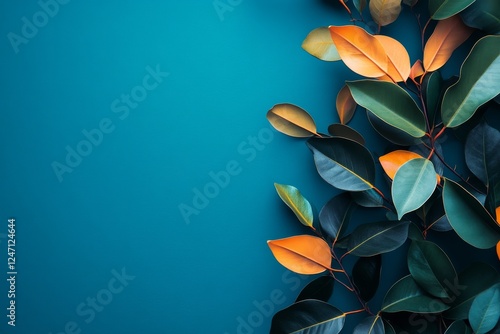 Lush orange grove with ripe oranges among vibrant green leaves in bright sunl...