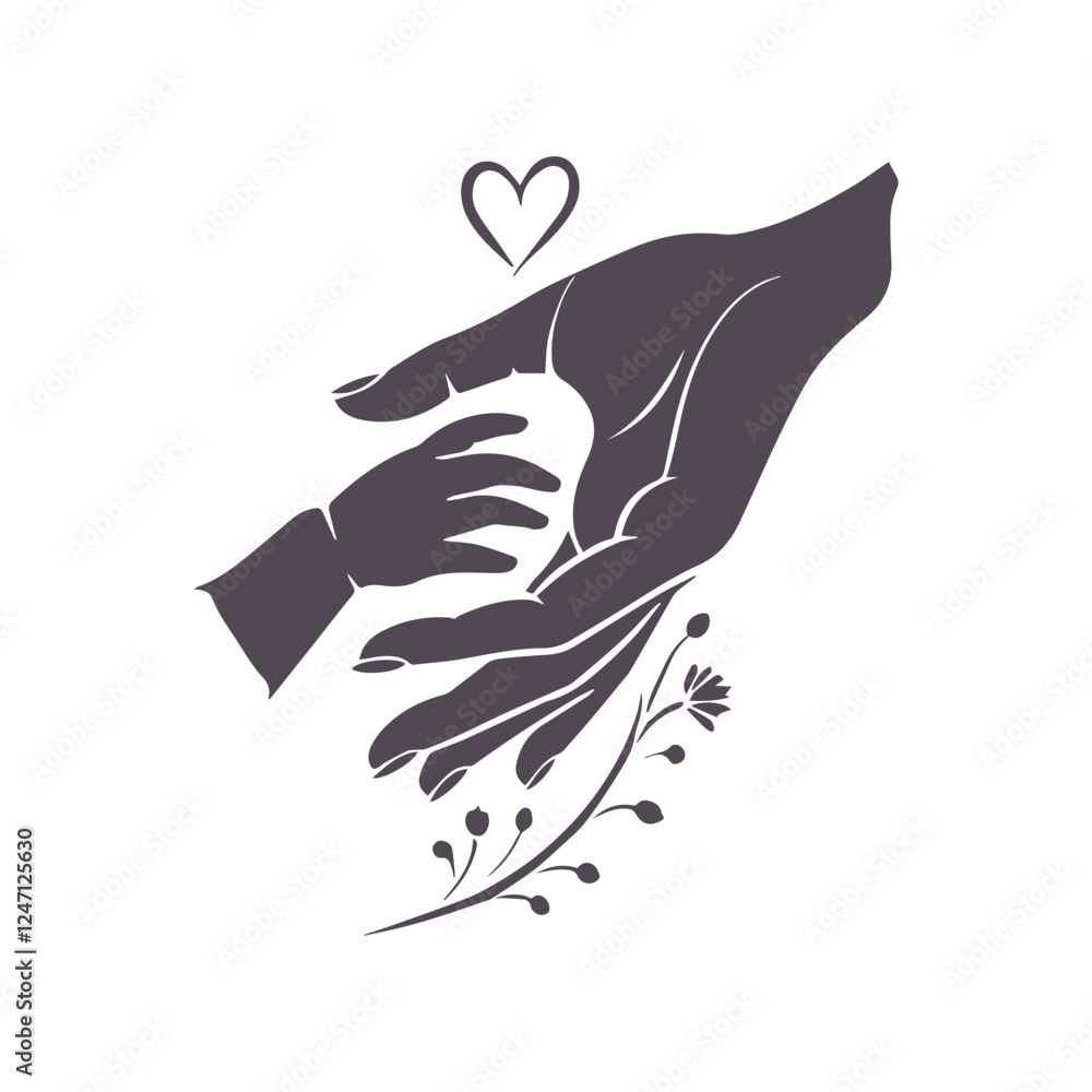 Mother's Day Silhouette Vector Design Illustration Mother's Day Silhouette Vector Design Illustration