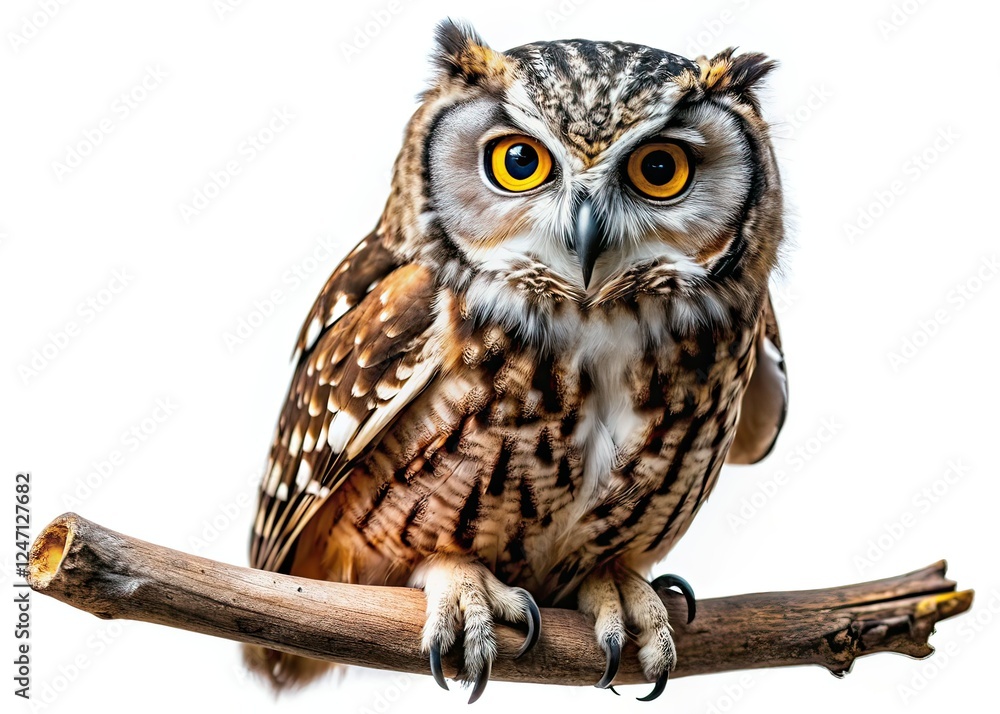 Naklejka premium Owl PNG Images, Owl Isolated White Background, Owl Photorealistic