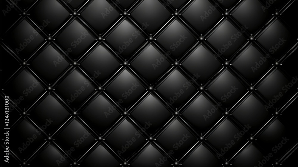 Sophisticated Dark Toned Quilted Texture With Stud Accents for Luxury and Refined Applications. Sophisticated Dark Toned Quilted Texture With Stud Accents for Luxury and Refined Applications.