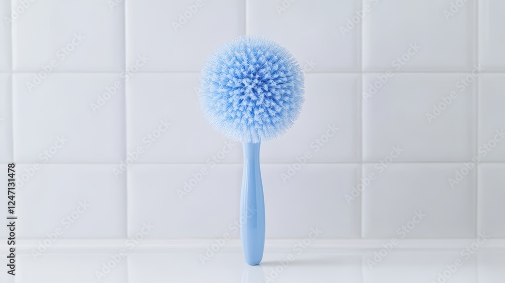 Close-up of a toilet brush on a clean white background, perfect for bathroom product promotions. Close-up of a toilet brush on a clean white background, perfect for bathroom product promotions.