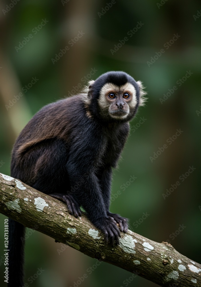Fototapeta premium White-faced capuchin monkey in Costa Rica 