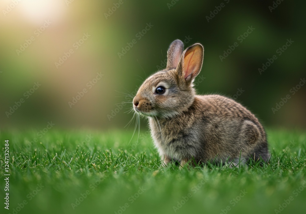 healthy Lovely bunny easter fluffy brown rabbits, cute baby rabbit on green garden nature background. The Easter brown hares. Close - up of a rabbit. Symbol of easter festival animal. healthy Lovely bunny easter fluffy brown rabbits, cute baby rabbit on green garden nature background. The Easter brown hares. Close - up of a rabbit. Symbol of easter festival animal.