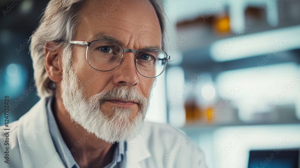 Portrait of a senior doctor or scientist at work Portrait of a senior doctor or scientist at work