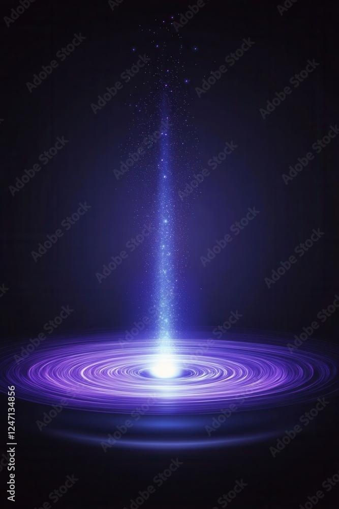 Mysterious blue energy vortex in deep space