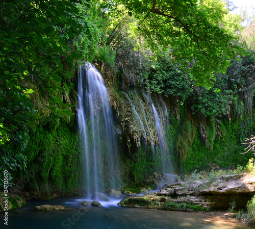 Kursunlu Waterfall, located in Antalya, Turkey, is one of the most touristic places in the country.