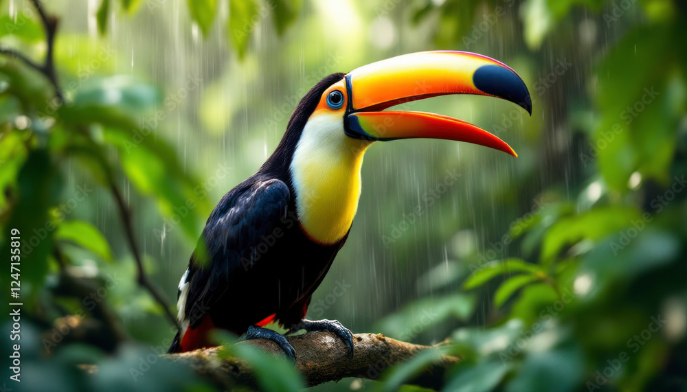 A colorful keel billed toucan photographed in Costa Rica A colorful keel billed toucan photographed in Costa Rica