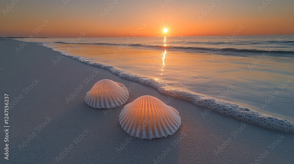 Sunrise Shells Beach Ocean Calm Wallpaper Sunrise Shells Beach Ocean Calm Wallpaper