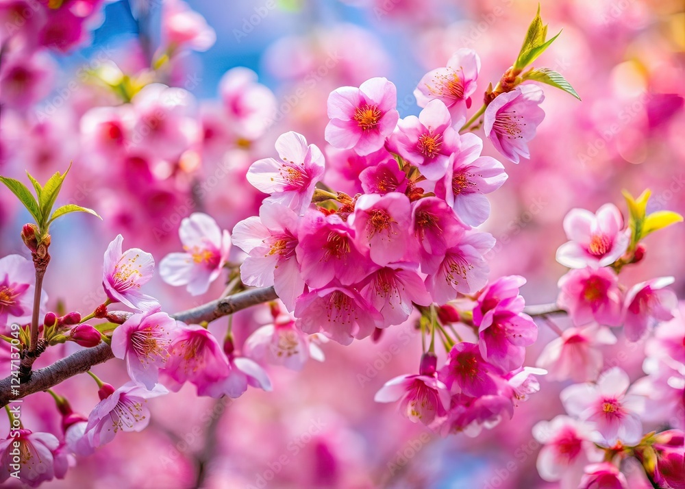 Pink Cherry Blossoms in Spring - Landscape Photography Pink Cherry Blossoms in Spring - Landscape Photography