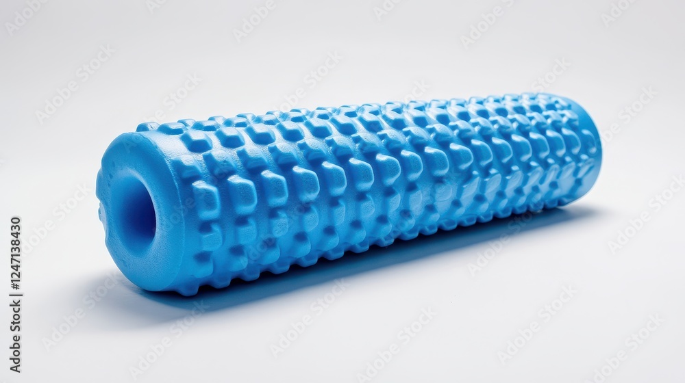 Isolated image of a foam roller on a white background, great for promoting recovery or wellness products. Isolated image of a foam roller on a white background, great for promoting recovery or wellness products.