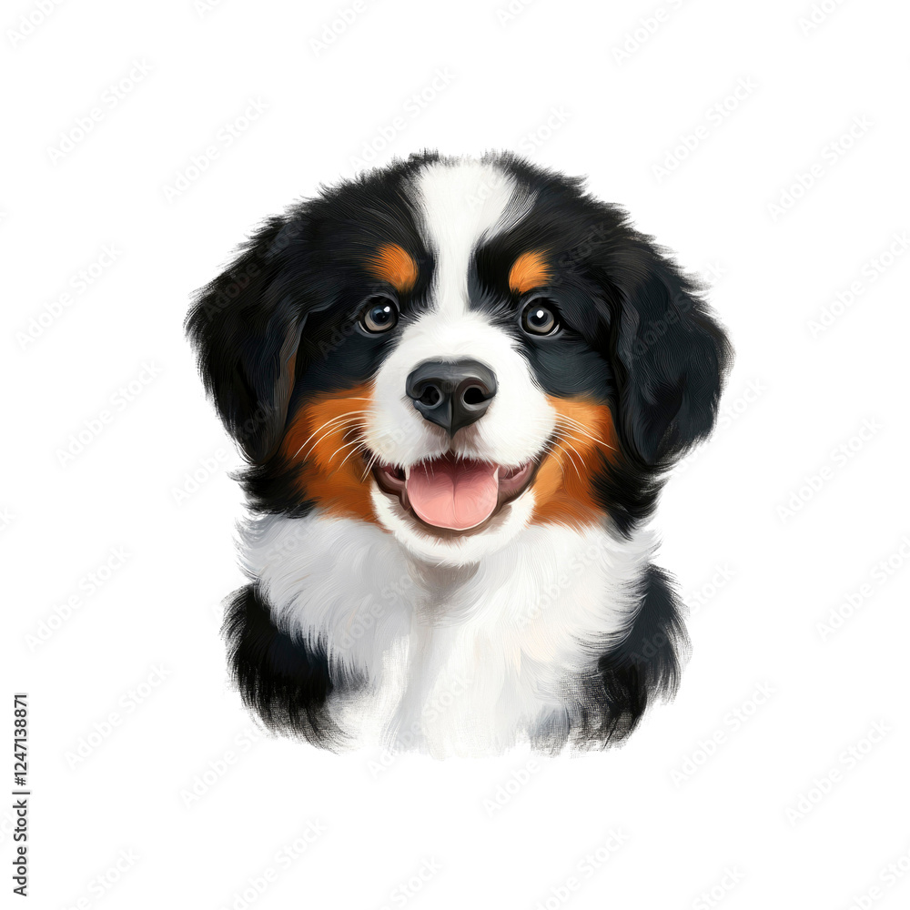 Adorable Bernese Mountain Dog Puppy Portrait Adorable Bernese Mountain Dog Puppy Portrait
