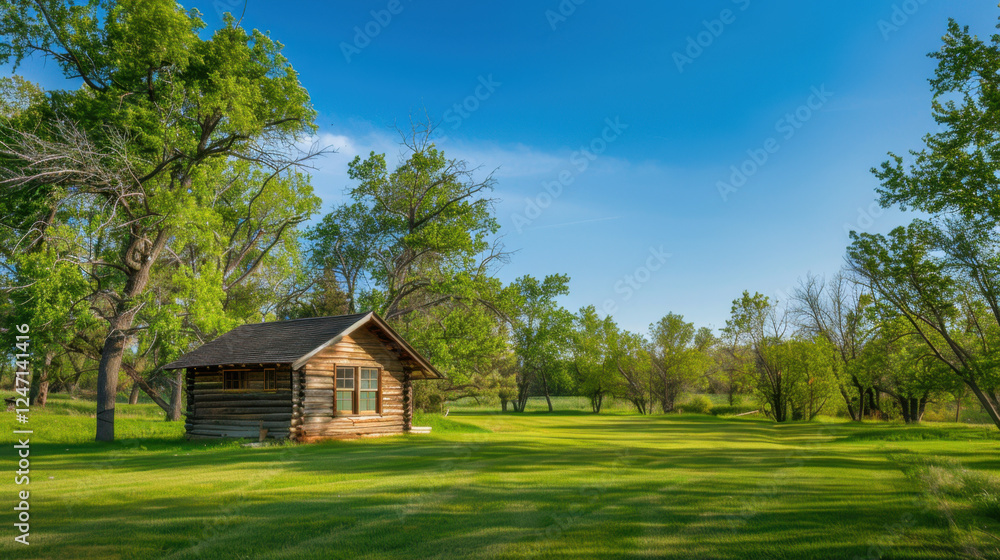 Fototapeta premium old house in the forest