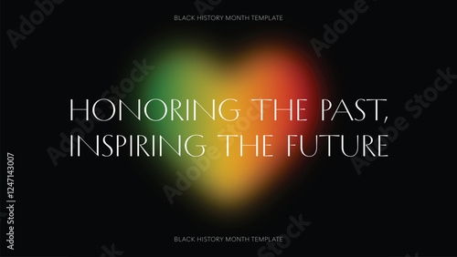 Fully Editable Vector Blurry Heart Web Template for Black History Month