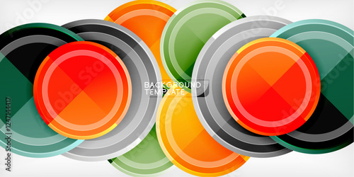 Geometric design abstract background - circles