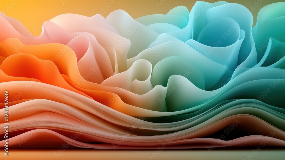 A futuristic abstract texture featuring overlapping translucent organic shapes A futuristic abstract texture featuring overlapping translucent organic shapes