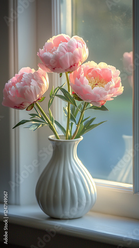 Wallpaper Mural vase with flowers Torontodigital.ca