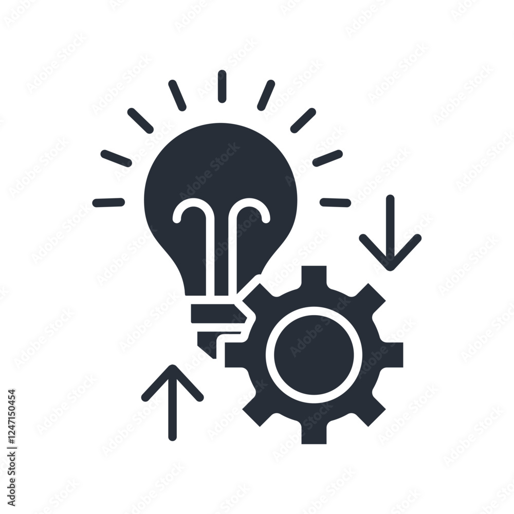 implementation icons isolated on White Background. Flat style design implementation icons isolated on White Background. Flat style design