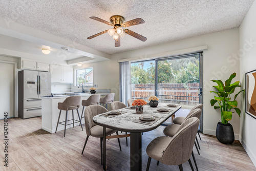 dining room with table