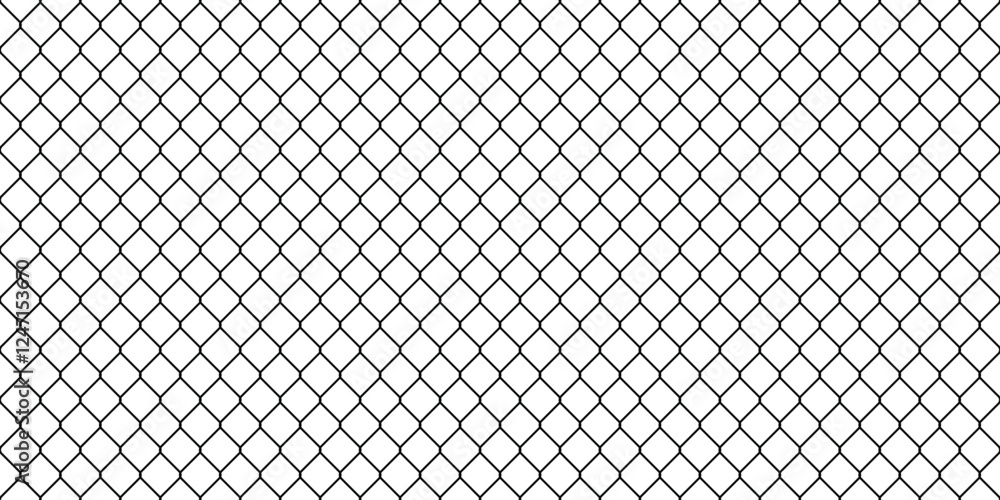 Fototapeta premium Seamless wire mesh pattern. Metal grid texture vector illustration. Industrial and construction design element isolated on white background.