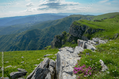 mountain landscape with blue sky