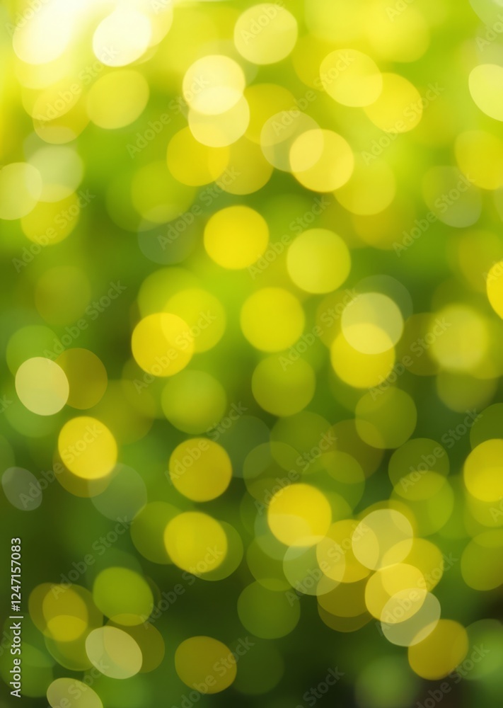 Obraz premium Abstract background with green yellow and white bokeh bokeh green bokeh green abstract background light bright blur pattern