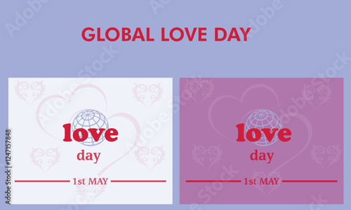 A vector Global love day.