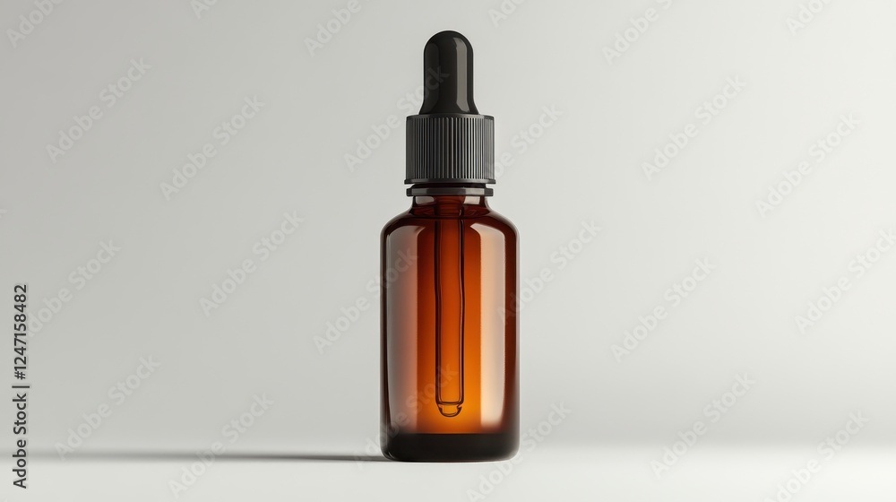 custom made wallpaper toronto digitalClose-up of a skincare serum bottle isolated on a white surface, great for beauty product marketing.