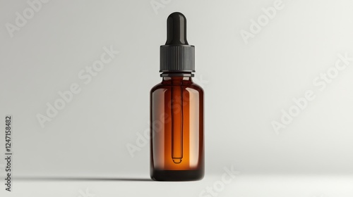 Wallpaper Mural Close-up of a skincare serum bottle isolated on a white surface, great for beauty product marketing. Torontodigital.ca