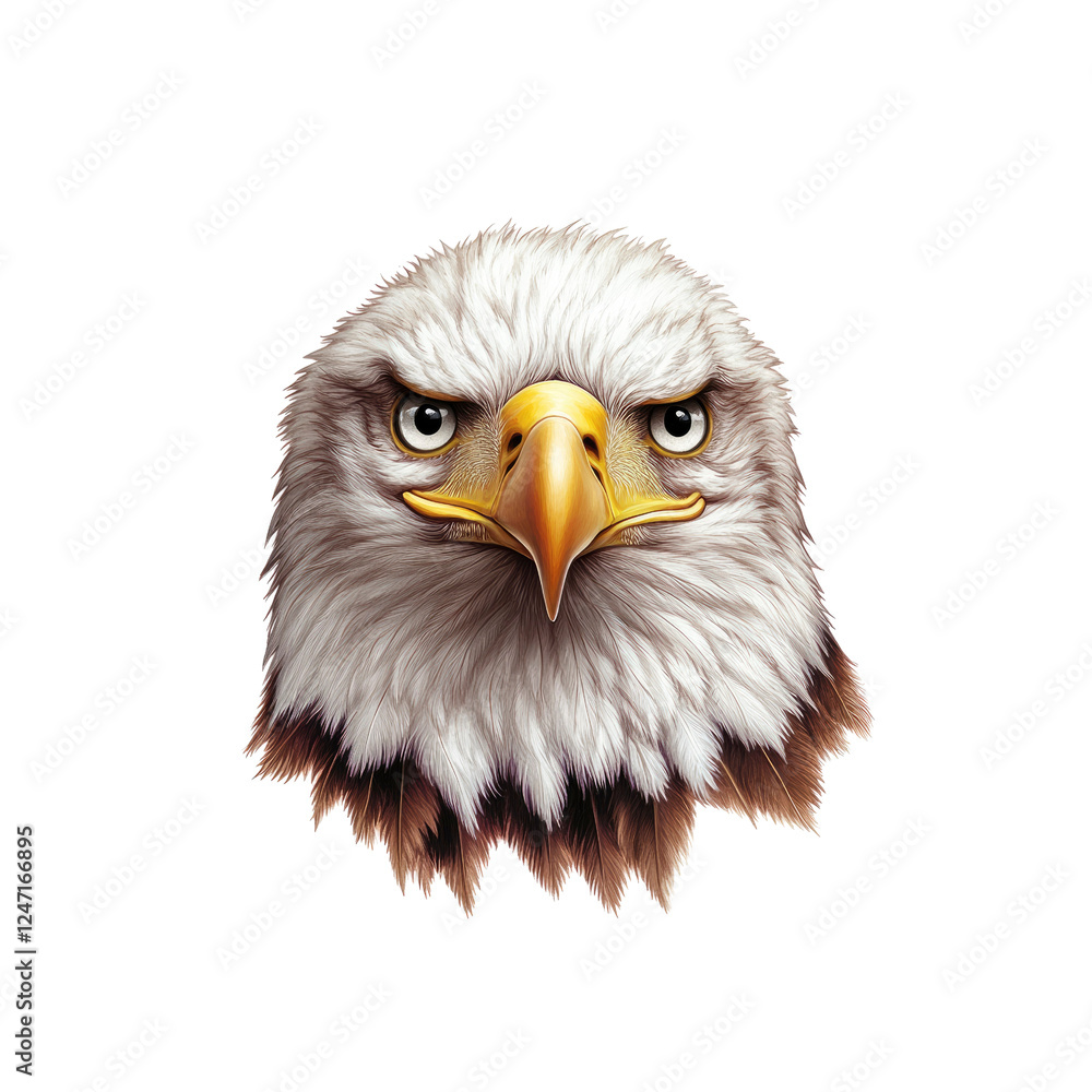Fototapeta premium Majestic Bald Eagle Head Portrait A Powerful Symbol of Freedom and Strength
