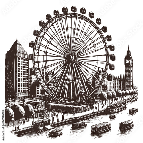 ferris wheel in the city