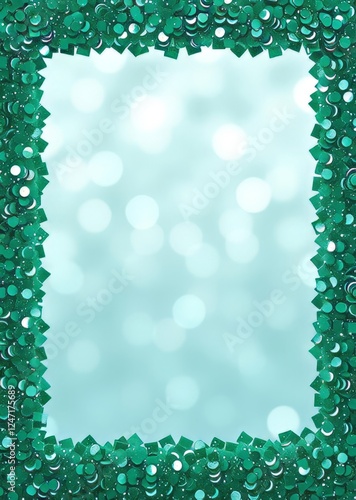 Frame sequin teal christmas green confetti birthday turquoise border background glitter spangled glistering water sparkle bokeh texture mint chris bokeh green bokeh green abstract background light bri