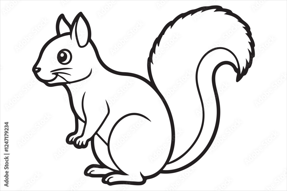Squirrel vector on white background Squirrel vector on white background