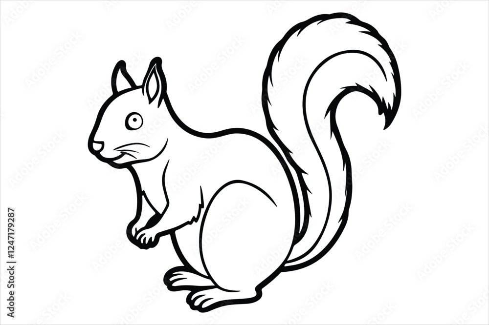 Squirrel vector on white background Squirrel vector on white background