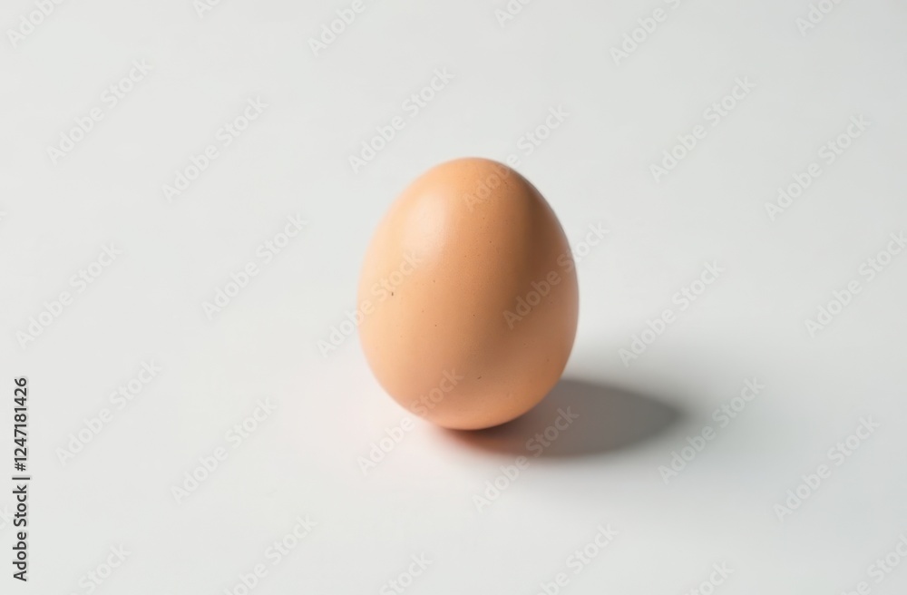 Brown egg on a light background, minimalistic natural Easter concept Brown egg on a light background, minimalistic natural Easter concept