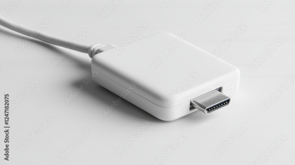 image of a laptop charger on a white surface, perfect for promoting tech accessories. image of a laptop charger on a white surface, perfect for promoting tech accessories.