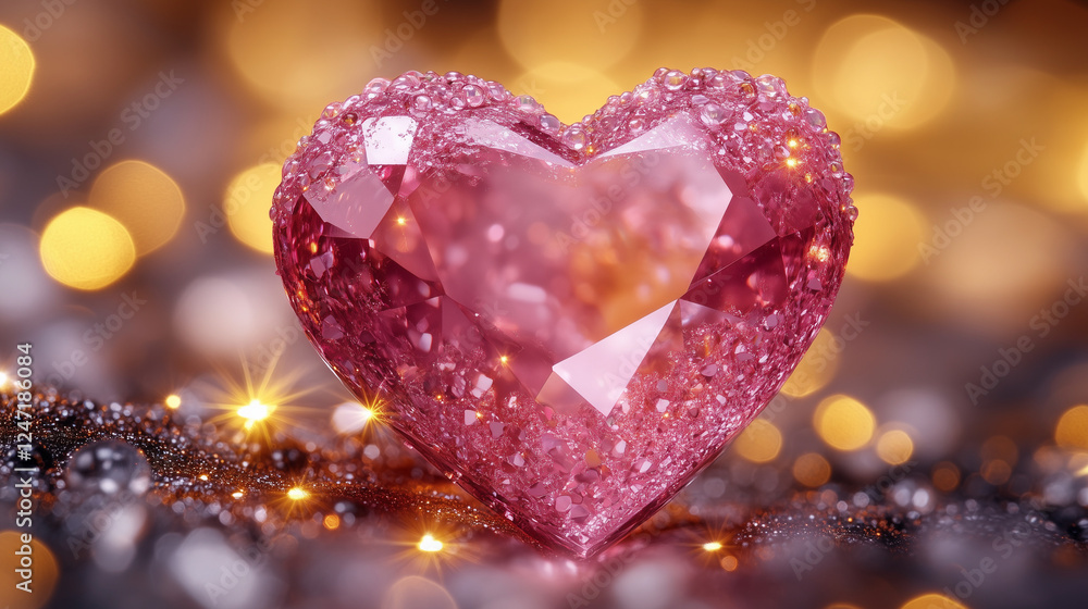 Obraz premium pink heart on a pink background