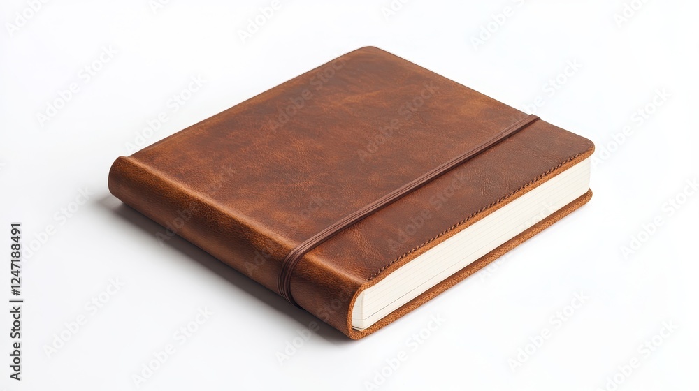 A single notebook isolated on a white background, ideal for promoting office or student supplies. A single notebook isolated on a white background, ideal for promoting office or student supplies.