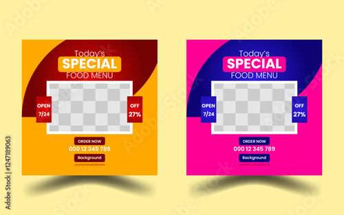 Marketing social media poster design