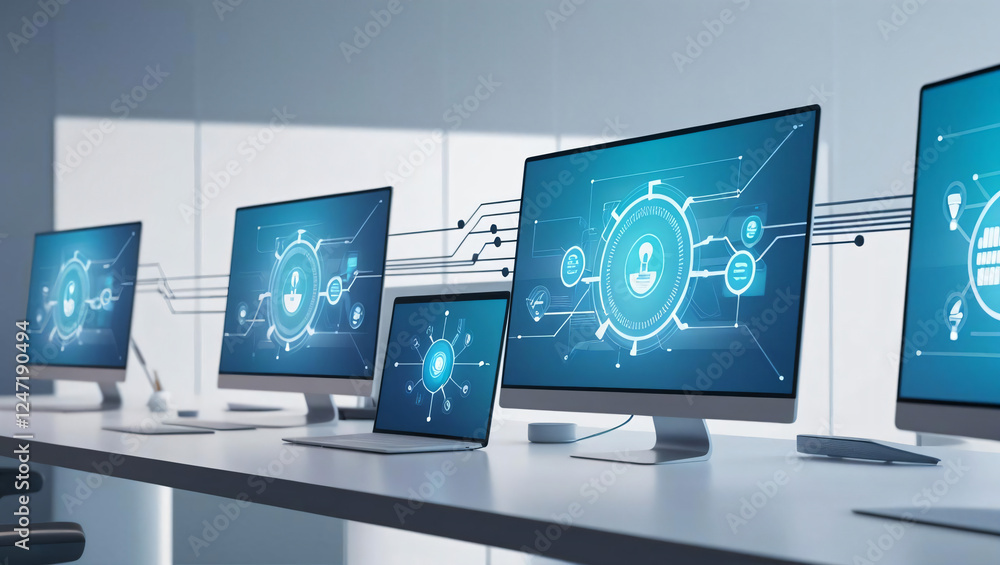 Fototapeta premium Network Security Monitoring System