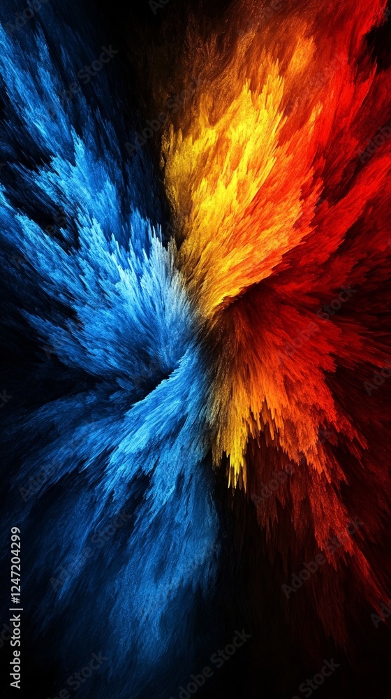 Fototapeta premium A vivid dance of hues, igniting the senses with electrifying energy.