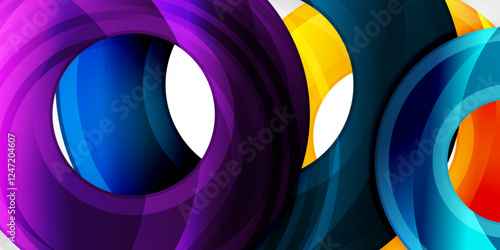 Circles, round elements, ring shapes premium background. Vector Illustration For Wallpaper, Banner, Background, Card, Book Illustration, landing page