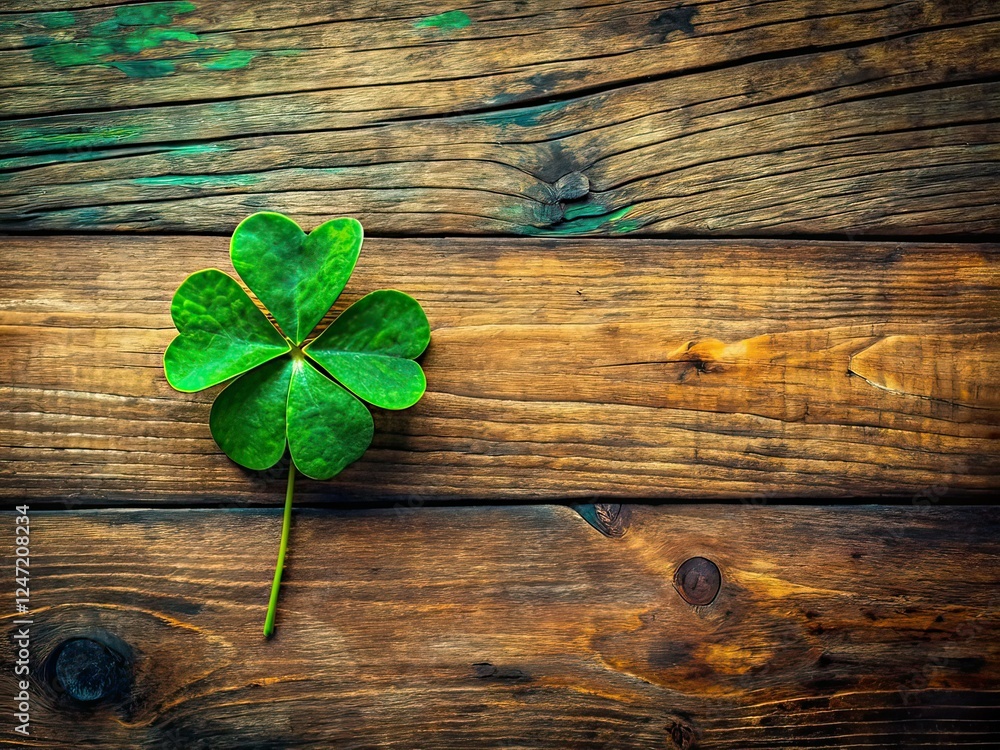 Surreal Saint Patrick's Day Flat Lay, Four-Leaf Clover, Irish Heritage, Website Header Surreal Saint Patrick's Day Flat Lay, Four-Leaf Clover, Irish Heritage, Website Header