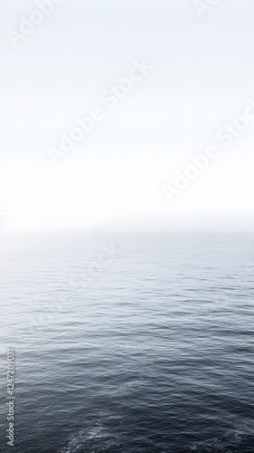 Minimalist black-and-white photography of the sea, ocean horizon
