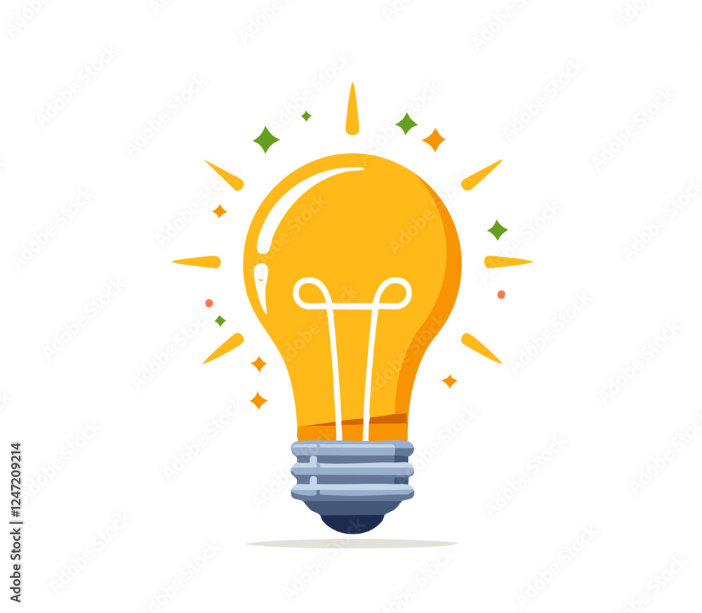 Light bulb vector graphic