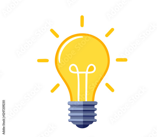 Light bulb vector graphic