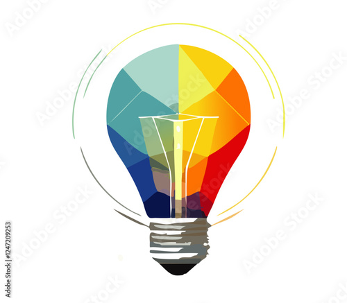 Light bulb vector graphic