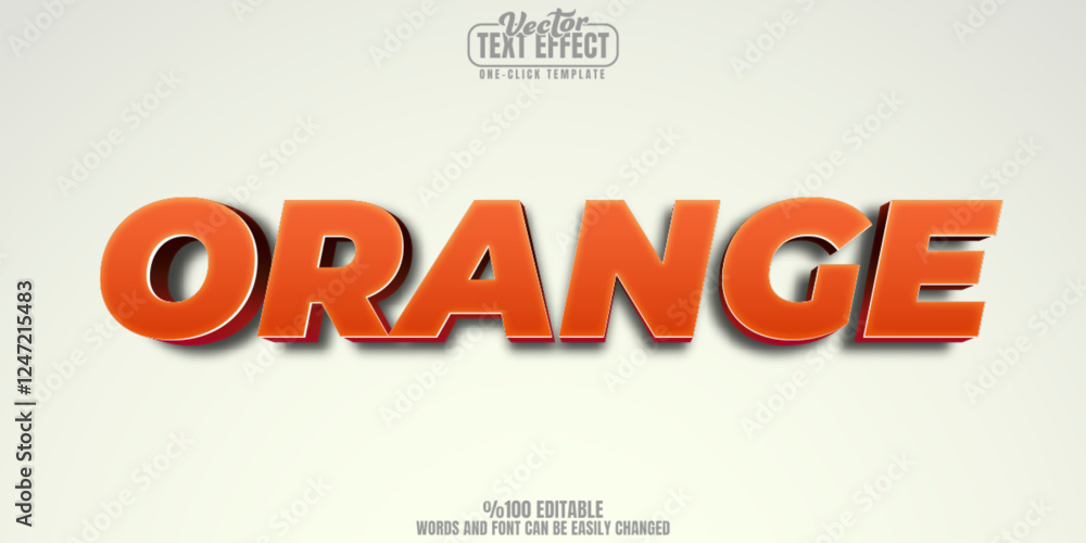 Orange editable text effect, customizable fruit and citrus 3d font style Orange editable text effect, customizable fruit and citrus 3d font style